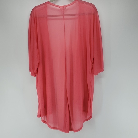 LulaRoe Pink Mesh Cardigan - Picture 6 of 11